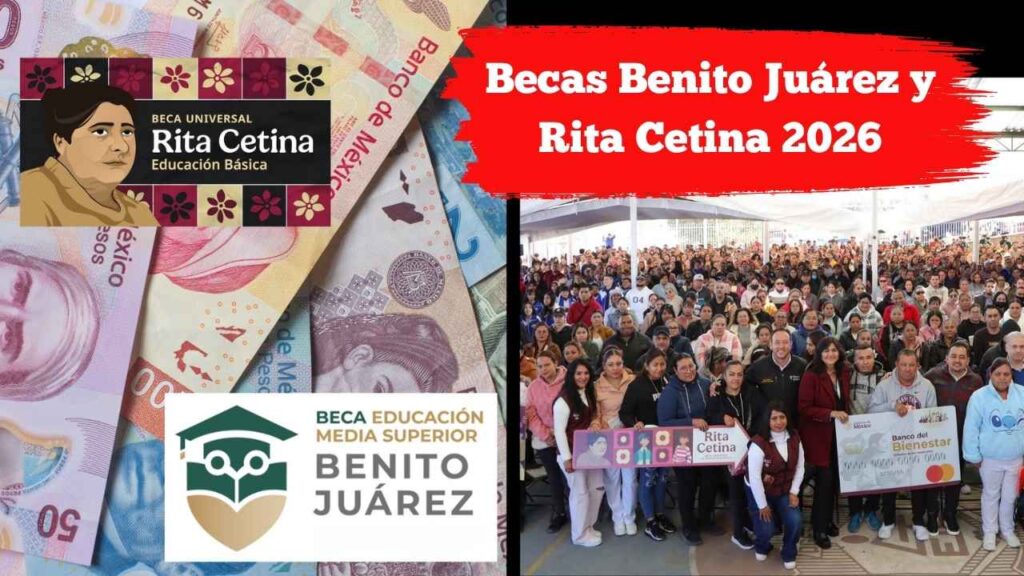 Becas Benito Juárez y Rita Cetina 2026: alumnos que cobran el 6 de abril